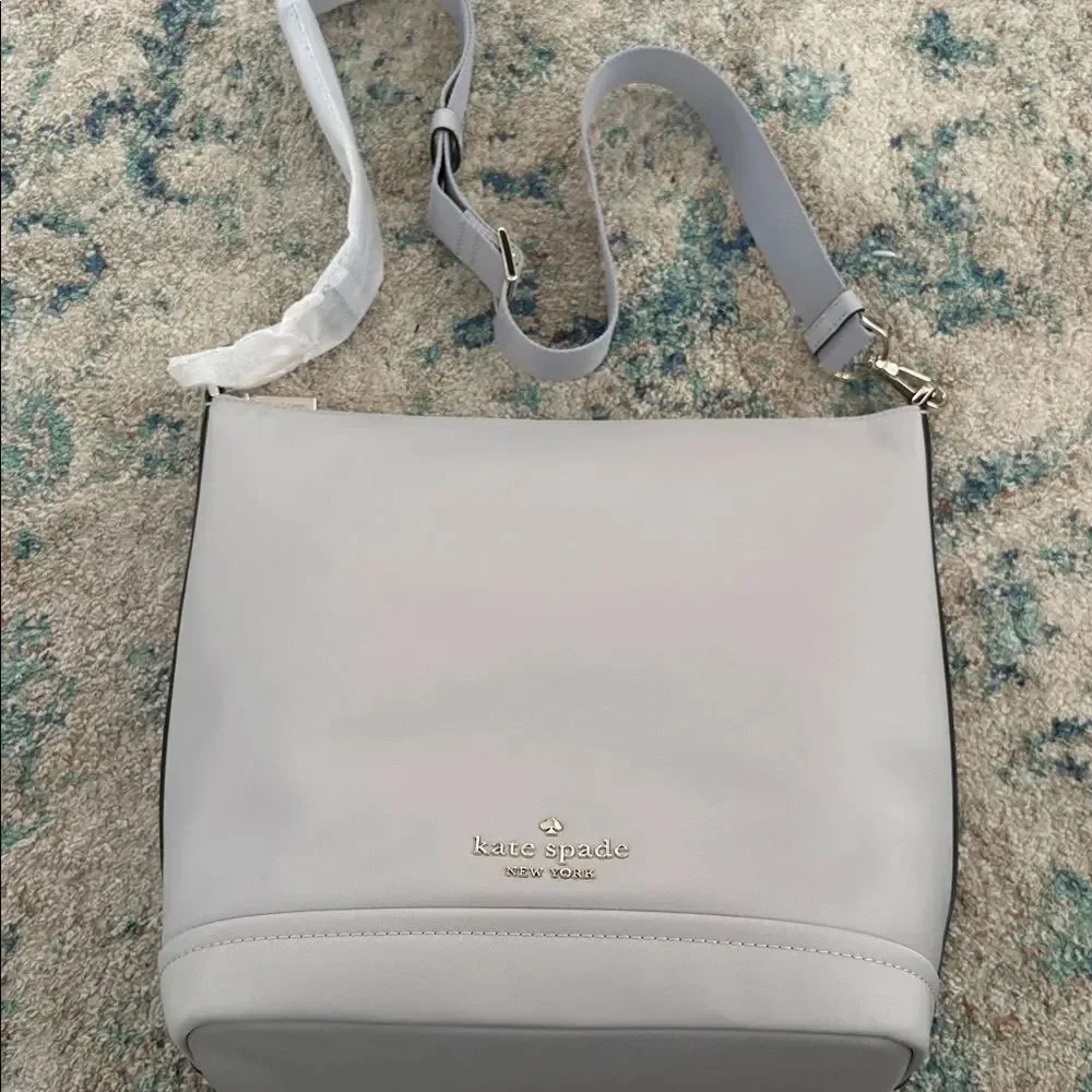 NWT Kate Spade Chelsea Nylon Crossbody In Platinum Grey